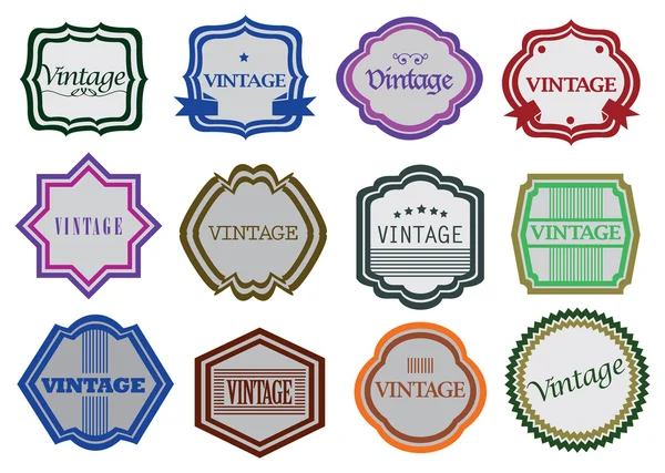 Étiquettes vintage — Image vectorielle