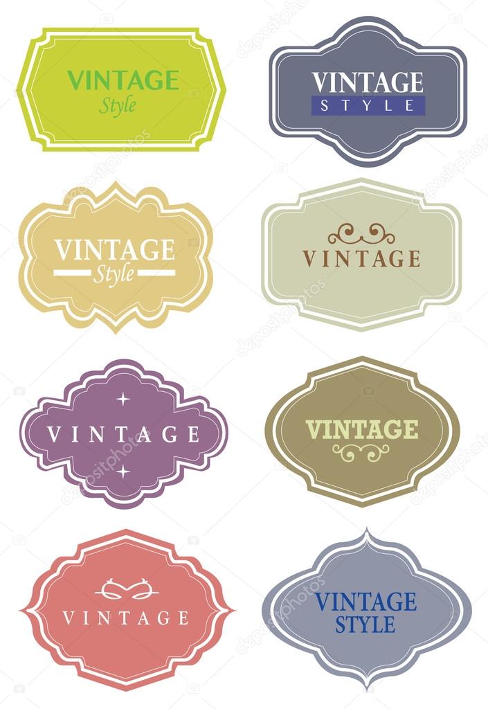 Vector vintage labels