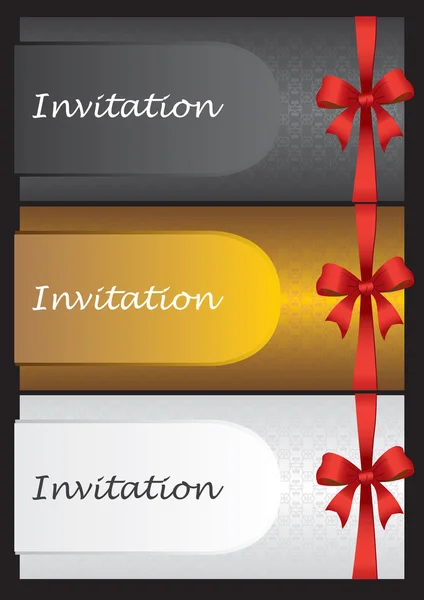 Cartes d'invitation de luxe — Image vectorielle