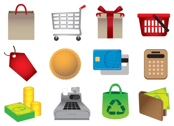 Shopping Icons — Stock Vector