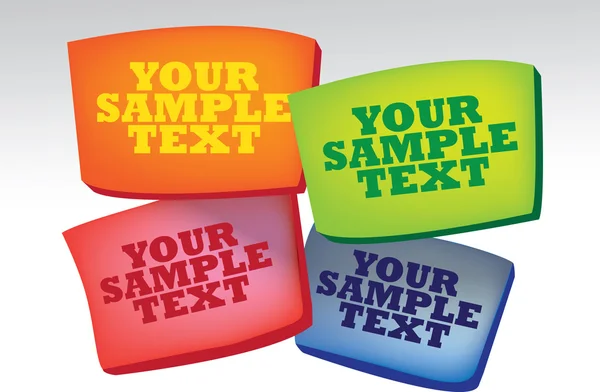 Boîtes de couleur avec arrière-plan vectoriel d'espace de copie — Image vectorielle