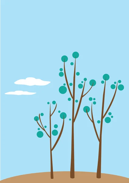 Illustration of stylized trees — Stock Vector