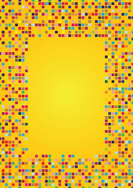 Diseño de fondo amarillo con patrones de mosaico — Vector de stock