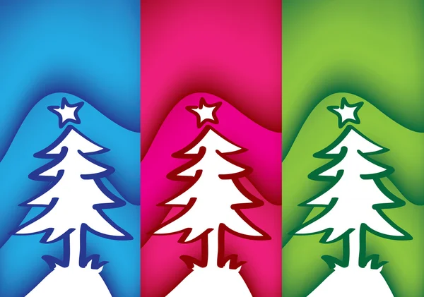 Vector christmas trees — Stock Vector