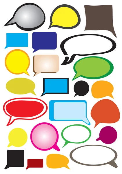 Fancy Speech Balloons Vector Illustration Collection — Stock Vector