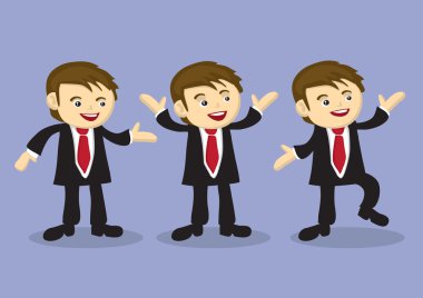 Mutlu işadamı vektör karikatür çizim