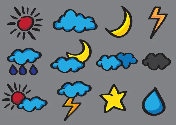 Weather Icon Set — Stock Vector