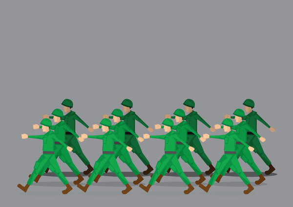 Солдаты на военном параде
