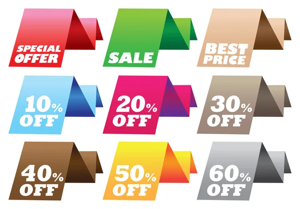 Discount labels set — Stock Vector