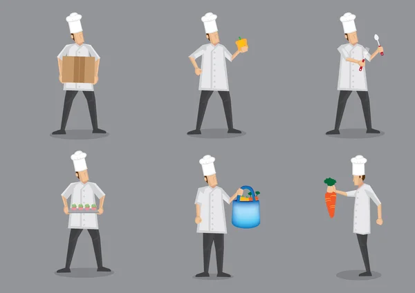 Chef, cuisinier ensemble de profession — Image vectorielle