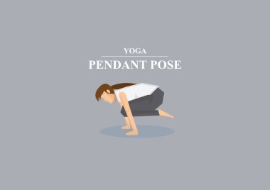 Yoga Asana Pendant Pose Vector Illustration clipart