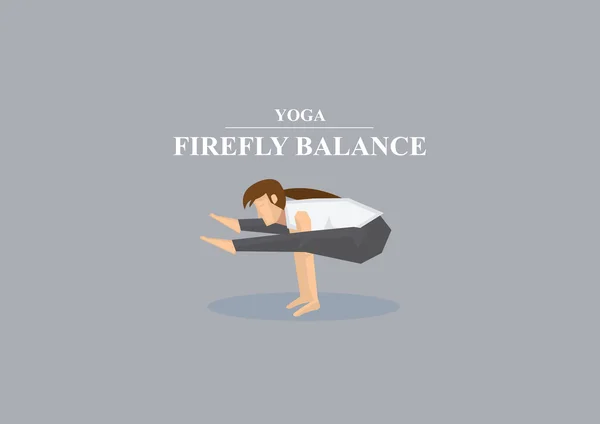 Yoga Asana Firefly Balance Pose vektor Illustration – Stock-vektor