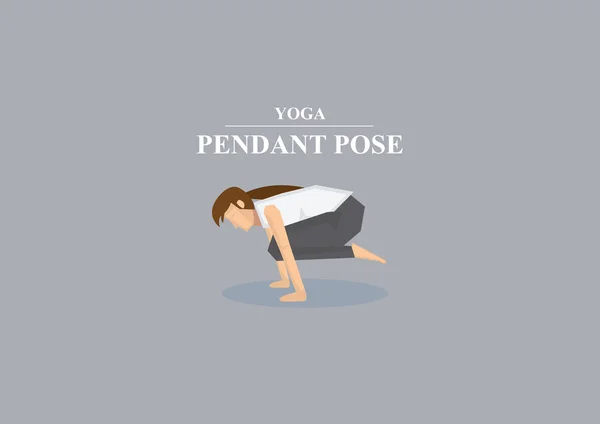 Yoga Asana Ciondolo Pose Vector Illustrazione — Vettoriale Stock