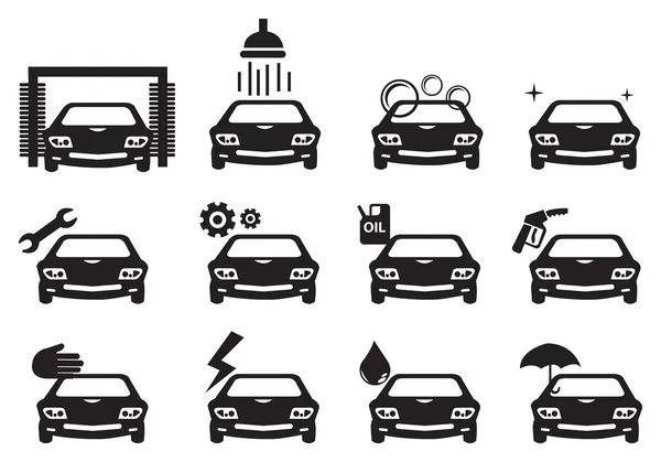 CAR SERVIÇO ICON SET — Vetor de Stock