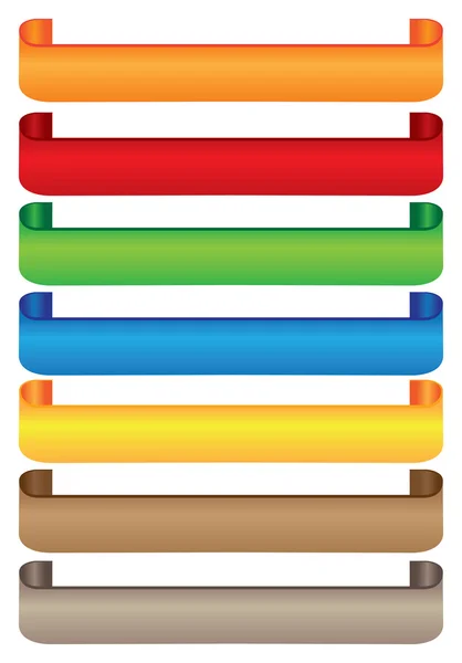 Coloridos banners etiquetas y etiquetas — Archivo Imágenes Vectoriales