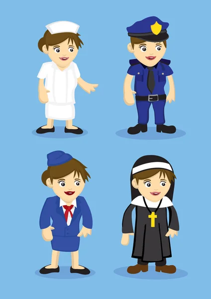 Empregos e Profissão Woman Uniform Vector Icon —  Vetores de Stock