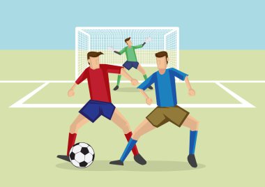 Soccer Sports Man-to-Man Defense clipart