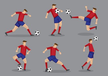Tekme geçen başlık ve pozlar çekim gol futbol oyuncusu