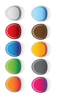 Yuvarlak şekli etiket.