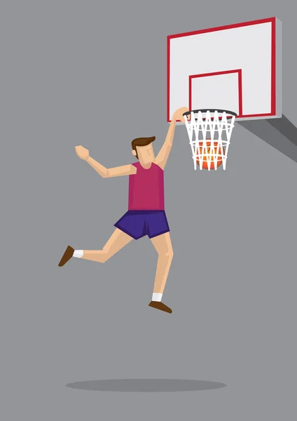 Slam Dunk vektor tecknad Illustration — Stock vektor