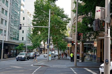 Sydney, NSW / Avustralya - 12 / 14 / 2019: Liverpool ve Sussex st..