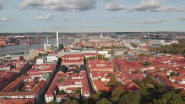 Göteborg şehir merkezi, Riverside manzaralı, Aerial Back