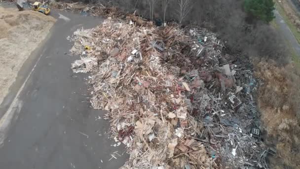 목재 낭비로 가득 한 공동 매립지, 전진하는 퇴보 — 비디오