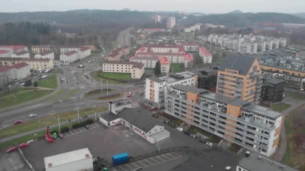 New Apartment Buildings in Kviberg, Gothenburg, Sweden, Aerial — Vídeos de Stock