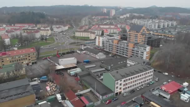 Residential Area Kviberg in Eastern Gothenburg, Sweden, Forward Aerial — Vídeos de Stock