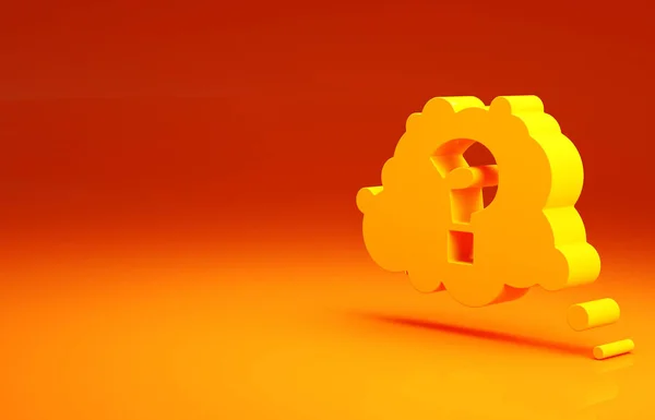 Gelbes Fragezeichen Symbol Auf Orangefarbenem Hintergrund Faq Zeichen Kopieren Von — Stockfoto