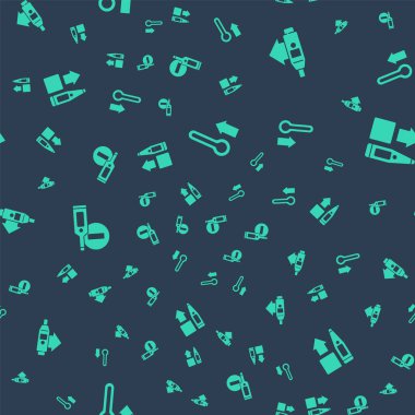 Meteoroloji termometresini, dijital termometreyi ve kusursuz deseni ayarla. Vektör.