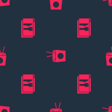 Çevrimiçi sipariş, teslimat ve Asya erişte çubuklarını kusursuz bir kalıba getir. Vektör.