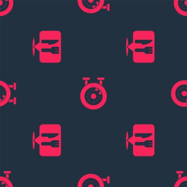 Kafe, restoran ve Donut 'ı kusursuz bir şekilde ayarlayın. Vektör.