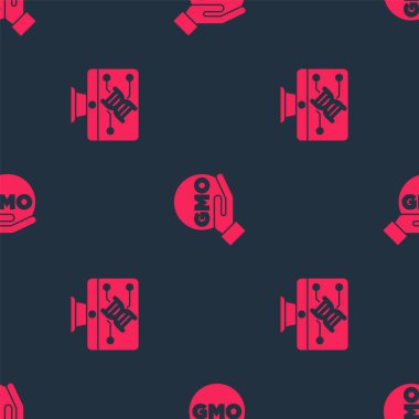 Genetik mühendisliği modifikasyonunu ve GDO 'yu kusursuz kalıba getir. Vektör.