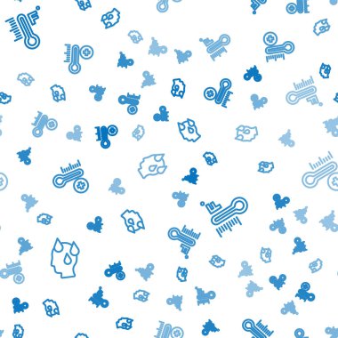 Hat yüksek insan vücut ısısı, meteoroloji termometresi ve pürüzsüz kalıba ayarlayın. Vektör.