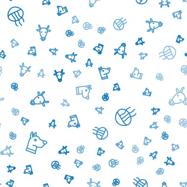 Köpek kafası, Denizanası ve İnek 'i kusursuz şekilde hizaya sokun. Vektör.