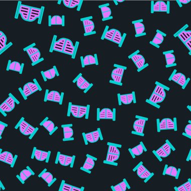 Eski batı sallanan salon kapısı simgesi siyah arka planda izole edilmiş. Vektör.