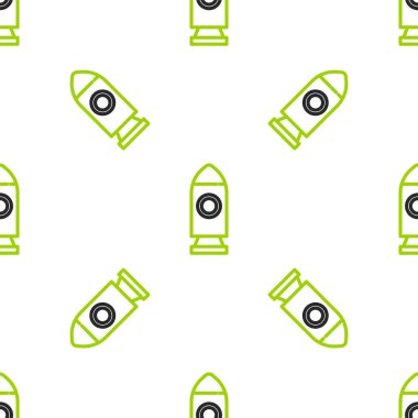 Roket çizgisi simgesi beyaz arka planda izole edilmiş. Uzay yolculuğu. Vektör.