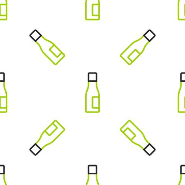 Su ikonu çizgisi beyaz arka planda izole edilmiş. Soda su içme tabelası. Vektör.