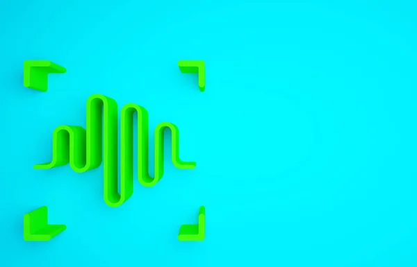 Πράσινο Εικονίδιο Αναγνώρισης Φωνής Απομονωμένο Μπλε Φόντο Αναγνώριση Φωνής Βιομετρικής — Φωτογραφία Αρχείου