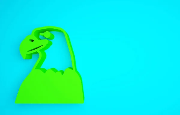 Иконка Головы Зеленого Орла Выделена Синем Фоне Символ Животного Концепция — стоковое фото
