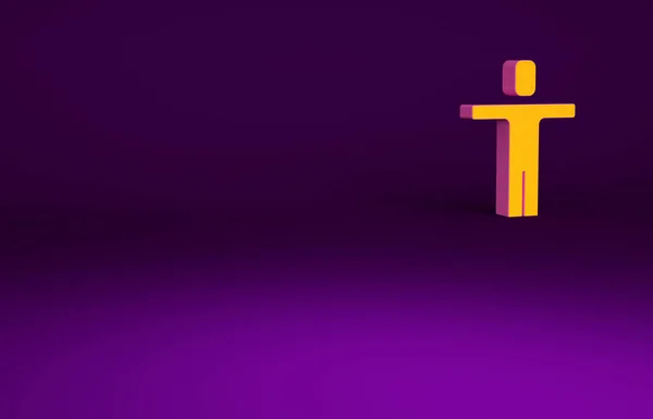 Ікона Помаранчевого Полювання Ізольована Фіолетовому Тлі Призначення Бізнесу Або Знак — стокове фото