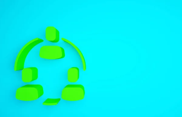 Das Basissymbol Des Green Project Teams Isoliert Auf Blauem Hintergrund — Stockfoto