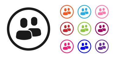 Siyah Proje ekip taban simgesi beyaz arkaplanda izole edildi. İş analizi ve planlama, danışmanlık, takım çalışması, proje yönetimi. Simgeleri renklendirin. Vektör.