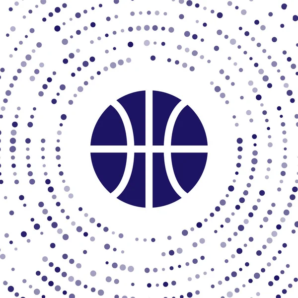 Blaues Basketballsymbol Isoliert Auf Weißem Hintergrund Sport Symbol Abstrakte Kreis — Stockvektor