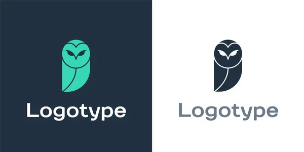 Logotype Bagoly Ikon Elszigetelt Fehér Alapon Állati Szimbólum Logó Tervezési — Stock Vector