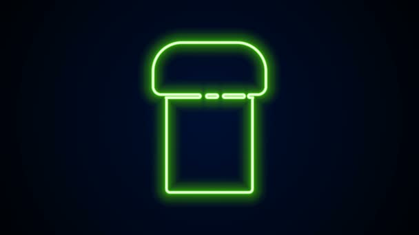 Linha de néon brilhante ícone bolo de Páscoa isolado no fundo preto. Feliz Páscoa. Animação gráfica em movimento de vídeo 4K — Vídeo de Stock