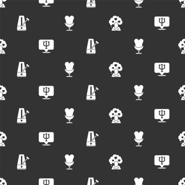 Kırık kalp ya da boşanma, psikoloji, Psi, sarkacılı Metronom ve Kol Sandalyesi 'ni kusursuz düzene sok. Vektör.