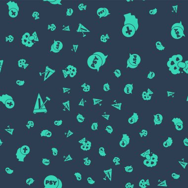 Set Psychology, Psi, Man Graves Cenaze Kederi, Metronome with Sarkacı ve Kırık Kalp Boşanması. Vektör.