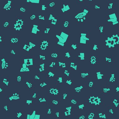 El 'i arama ekibi, kafa avcılığı ve kusursuz bir düzen için ayarlayın. Vektör.